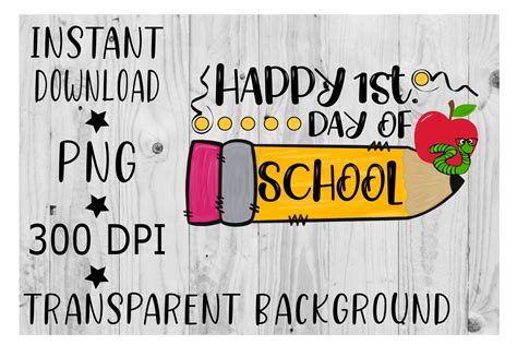 Happy First Day Of School Clipart Png 277709 Illustrations Design