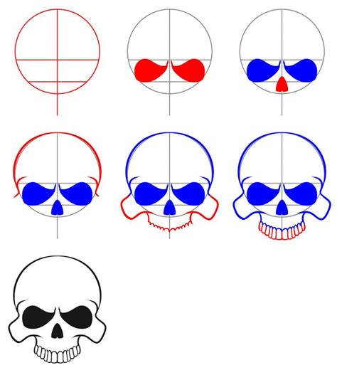 Https://techalive.net/draw/how To Draw A Skeleton Head Easy
