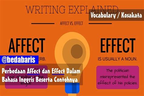 Perbedaan Affect Dan Effect Dalam Bahasa Inggris Beserta Contohnya