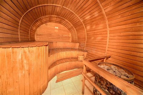 Interior Of Wooden Sauna Cabin Stock Photo Image Of Inside Healthy