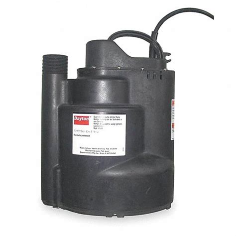 Dayton Submersible Sump Pump 12 Vertical Float 36 Gpm Flow Rate