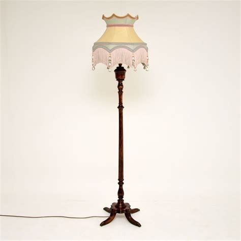 Tubular body, heavy weighted base and two level dimming switch. Antique Style Mahogany Floor Lamp | 752122 ...