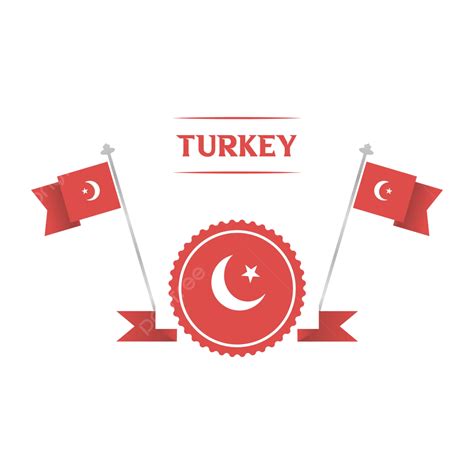 Insignia De Ilustración Vectorial De La Bandera De Turquía Png