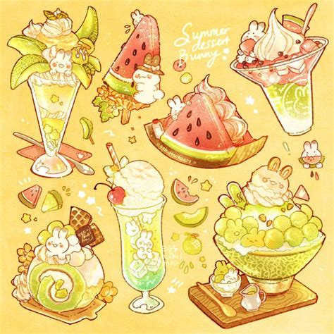 Cute Food Drawings Kawaii Cute Kawaii Drawings Animals Desserts Ocs