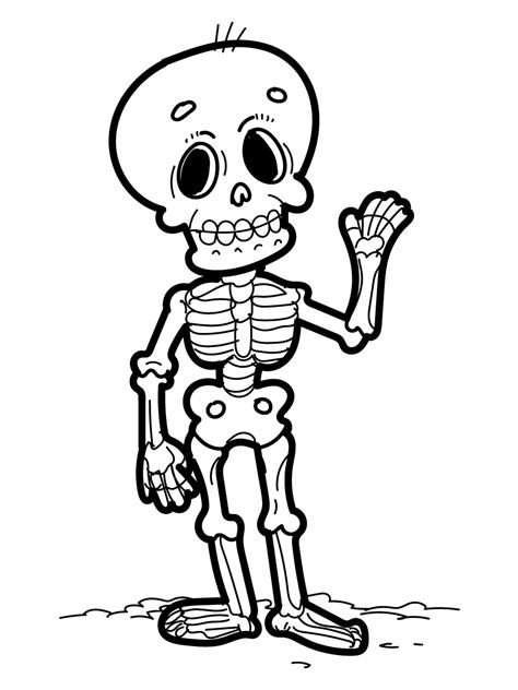 Skeletons Say Hi Coloring Pages Skeleton Coloring Pages Páginas