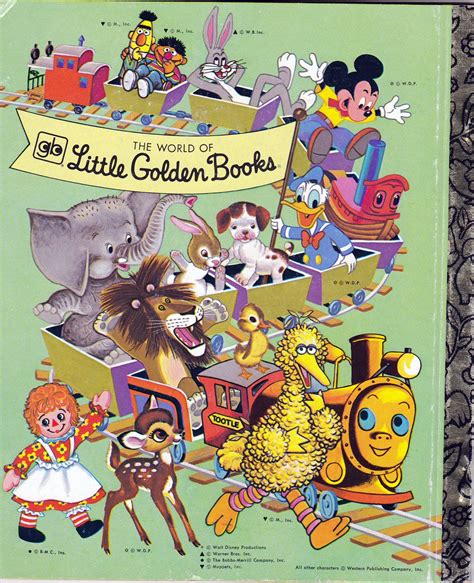 Back Cover Of Little Golden Books Train Version Rmandelaeffect