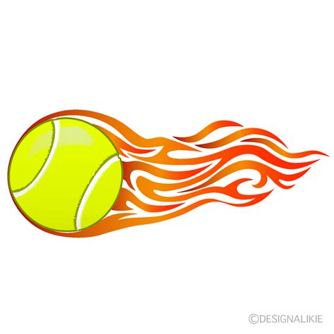 Flame Tennis Ball Clip Art Free Png Image｜illustoon