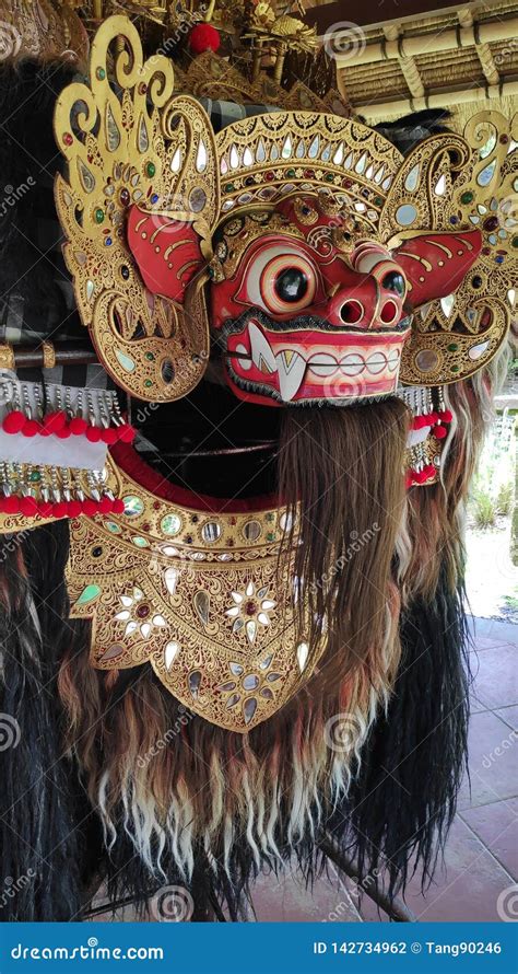 Barong And Rangda Used In Bali Traditional Religious Dance Stock Photo