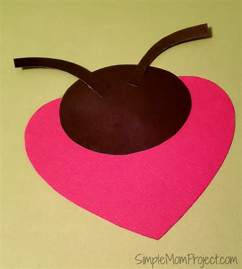 Free Printable Heart Shaped Ladybug Craft Ladybug Crafts Valentines