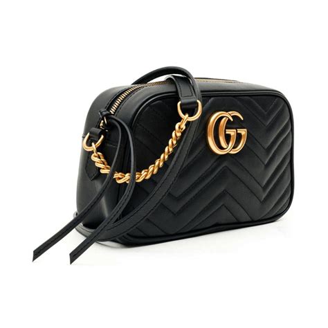 Gucci Gg Marmont Small Quilted Camera Bag Black Brands N Bags