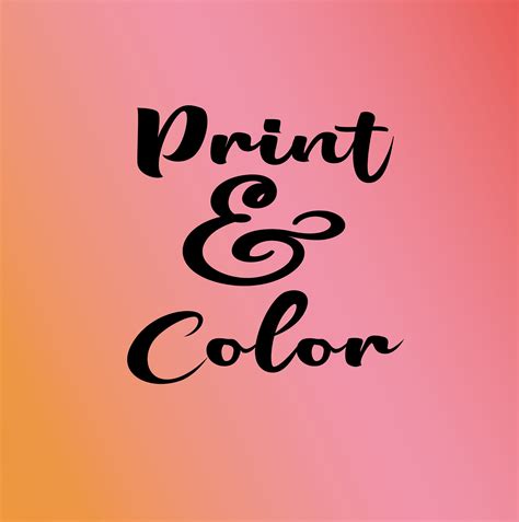 Print And Color