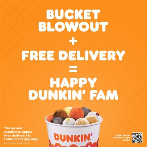Dunkin’ Donuts Bucket Blowout Free Delivery Manila On Sale