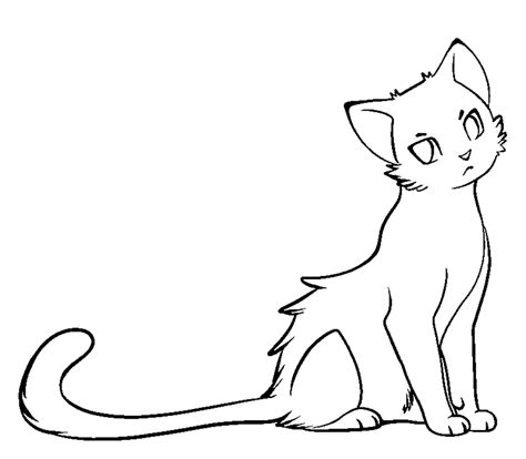 Warrior Cat Anime Cat Coloring Pages Sterlingropsteele