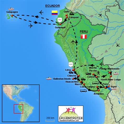 Stepmap Peru Ecuador Landkarte Für Südamerika