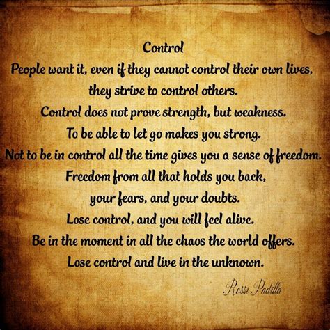 Lose Control Control Let It Be Poems