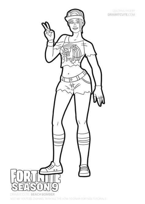 Aura is an uncommon outfit in fortnite: Beach Bomber #fanart #fortnite #coloringpages #howtodraw # ...