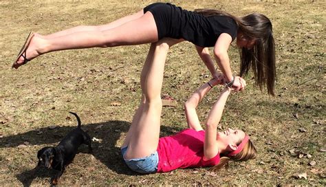 Pin By Kelly Whitten On 2 Person Gymnastics Poses Gymnastics Poses Best Friend Poses