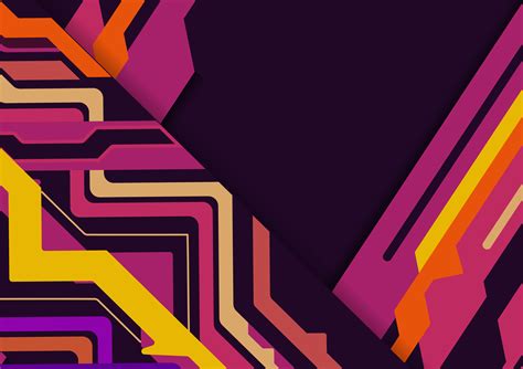 Multicolored abstract geometric on purple background with copy space ...