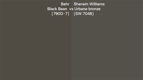 Behr Black Bean 790d 7 Vs Sherwin Williams Urbane Bronze Sw 7048