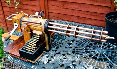 Home Built Steampunk Gatling Gun By Steampunk