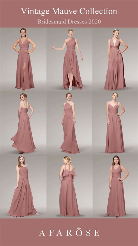 Afarose Vintage Mauve Bridesmaid Dresses Vintage Bridesmaid Dresses