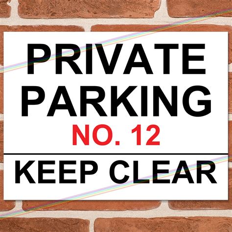 Personalised Private Parking Metal Signs Custom Car Park Sign Etsy