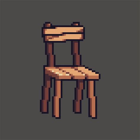 Fully Editable Pixel Art Vector Illustration Chair For Game Development