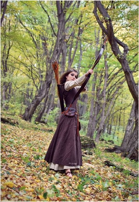 Warrior Woman Archery Girl Medieval Clothing