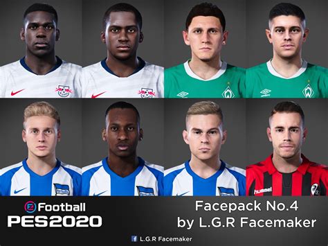 Pes 2020 Facepack No4 By Lgr Facemaker Pes Patch Fifa Mods