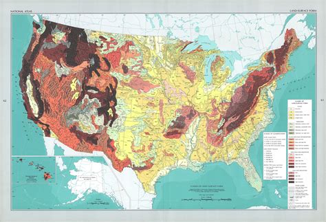 United States Land Surface Form 1970 Full Size