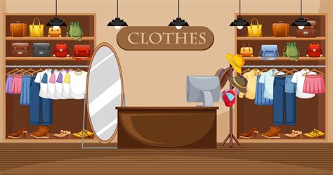 Fashion Clothes Store Background Vector Art At Vecteezy