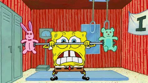 Lifting Weights  By Spongebob Squarepants Find And Share On Giphy