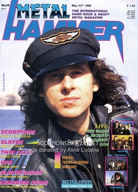 Klaus Meine Hard Rock Metal Magazine Rock Music