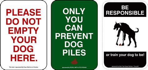 Pick Up The Poop Rv Pet Dog Mess Dog Signs