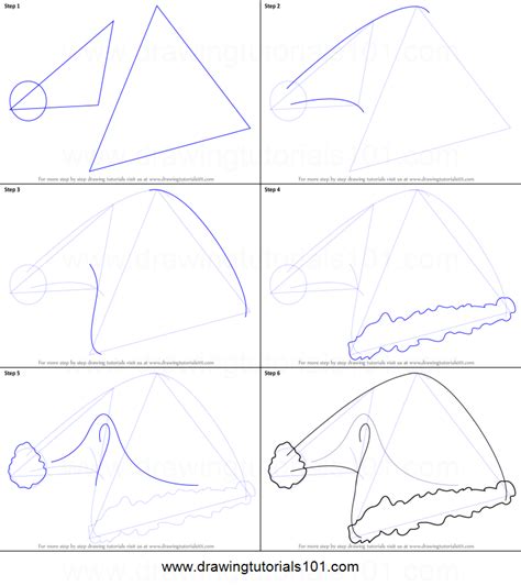 How to draw santa claus. How to Draw Santa's Hat printable step by step drawing sheet : DrawingTutorials101.com