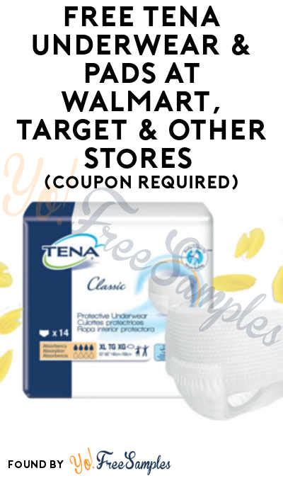 Free Tena Underwear And Pads At Walmart Target And Other Stores Coupon