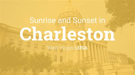 Sunrise And Sunset Times In Charleston