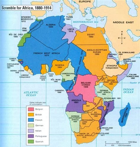 The following map gives a very clear idea of how much had changed in just 30 years: Map of colonized Africa, 1880-1914. Important for teaching Chinua Achebe's Things Fall Apart ...