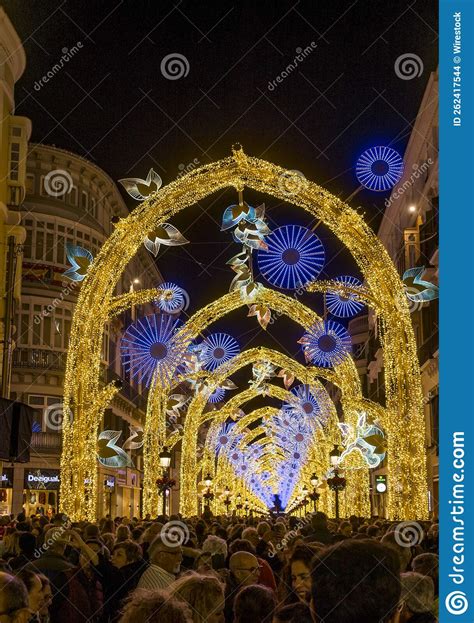 Christmas Lights Decoration Illuminated Arches Calle Larios Malaga