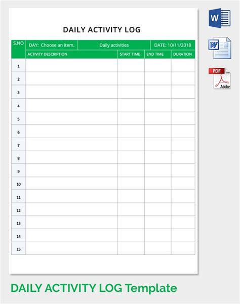 Weekly Work Log Template Excel Excel Templates
