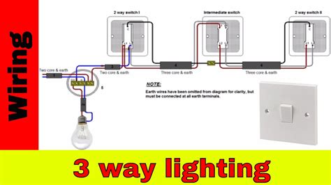 How To Wire 3 Way Lighting Circuit Youtube 3 Way Wiring Diagram