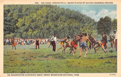 Great Smoky Mountains Park Tennessee Cherokee Indians Postcard K101504