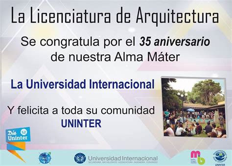 La Licenciatura De Arquitectura Se Congratula Por Los 35 Años De