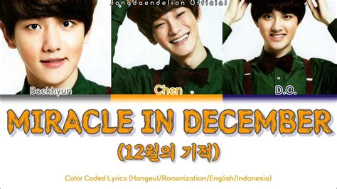 Exo 엑소 Miracle In December 12월의 기적 Color Coded Lyrics Hangeul
