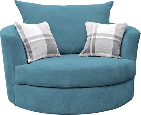 Sofas And More Large Swivel Round Cuddle Chair Fabric Ocean Amazon