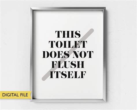 Printable Flush The Toilet Bathroom Sign Funny Toilet Joke Etsy Funny Bathroom Signs Funny