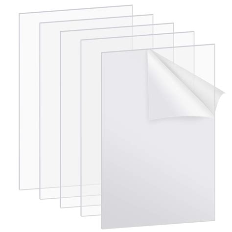 Buy Pp Opount 5 Pack 8 X 10 Inch Clear Acrylic Sheets 1 Mm Thick Clear