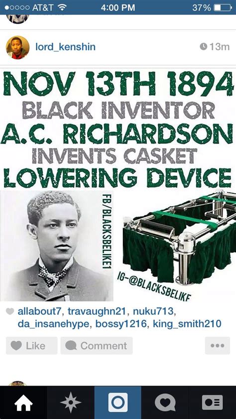 Albert C Richardson African American Inventors Black History Facts