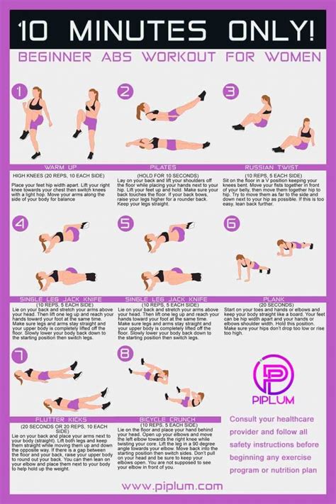 Ab Workout For Women With No Equipment The Gym At Home Piplum