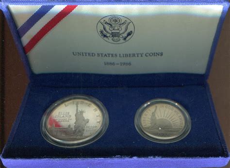 1986 S Liberty Coins Silver Dollar And Clad 50 Bu Proof For